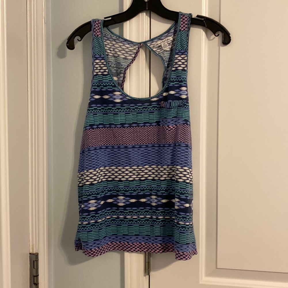 Tribal Print Tank with Open Back Feature